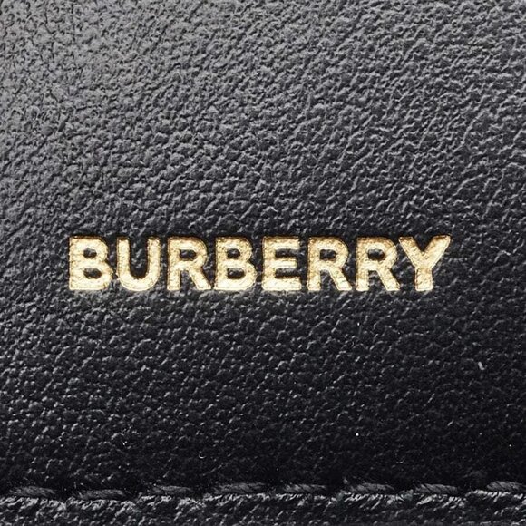 Burberry Black Grained Leather TB Compact Lark Wallet - Picture 5 of 10
